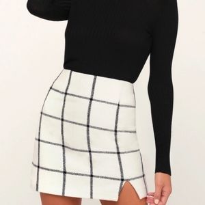 Lulu's Spence black and white mini skirt